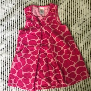 Gymboree toddlers pink print jumper dress size 2T